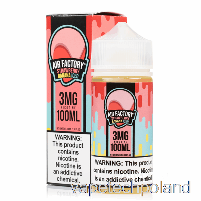 Vape Długopis Truskawkowy Banan Lód - Fabryka Powietrza - 100ml 6mg